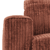 Gretta 3 Seater Fabric Sofa With Adjustable Headrest In Deep Russet