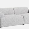 Comforthaven Wood 2 Seater With Upholstery Non Storage Sofa In Grey Colour