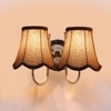 Devansh Dual Steel Metal  Wallmounted Lamp With Beige Jute  Shade