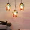 Devansh Solid Wood Electric Wall Light in Brown Colour with Maroon Shade Count of 1 Light