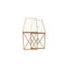 Valentino Clear Glass Nesting Coffee Table In Dark Gold Finish
