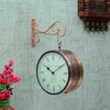 Metal Copper Finish Decorative Wall Hanging  Railway Clock Showpiece  By Craft Tree