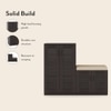 Bennis 25 Pair Shoe Rack in Dark Walnut Finish