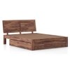 Terence Solid Wood King Size Drawer Storage Bed In Teak Finish