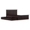Fidora Solid Wood Queen Size Drawer Storage Bed In Mahogany Finish