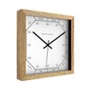 Minimal Wooden Wall Clock with Worded Hour Dial and Precision Minute Track