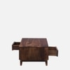 Pike Rectangular Solid Wood Coffee Table In Teak Finish
