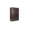 Ren 4 Door Wardrobe with External Drawers in Wenge Finish
