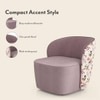 Portia Fabric Accent Chair in Peach Floral Velvet Colour