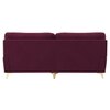 Osbert Velvet 3 Seater Sofa in red wine Color