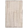 Handmade Wool Area Rug Modern Abstract Beige 4 x 6 Feet Carpet