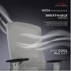 Kepler Brooks Eterna Mid Back Premium Office Chair in Grey Colour