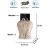 Devansh Solid Wood Electric Wall Light in Brown Colour with Multi Shade Count of 1 Light