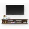 Sanque Large Engineering Wood Wall Mount Tv Entertainment In Brown Maple Finish