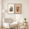 The Castle Decor Boho Abstract Botanical Wall Art Set of 2 Design 10 11x17 Inch
