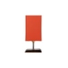 Elliott Orange cotton table lamp with Square Brown Wood Base
