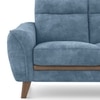 Ronan Right Aligned 3 Seater Sectional Fabric Sofa In Denim Blue Colour