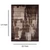 Abstract Brown Wool Silk Handmade Area Rug for Bedroom 10x14
