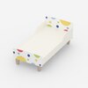 Minimalist Kids Toddler Bed in White and Multicolor