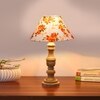 Devansh Multicolor Cotton Table Lamp With  Wood Natural Base (10X18 Inches)-39