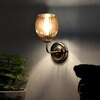 Devansh Steel Electric Wall Light in Steel Colour with Lavender Shade Count of 1 Light