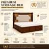 Nayra Solid Wood Comfort King Bed Box Storage Provincial Teak Finish Mattress 72 x 78 Inches
