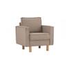 Scandinavian Nexon One Seater Sofa Natural Wood Finish