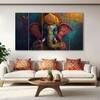 The Castle Decor Lord Ganesha Wall Painting Wooden Framed 27x48 Inch (Style 19)