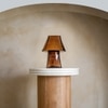 Lueur Smokey Amber Mini Handcrafted Table Lamp