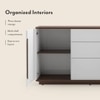 Baltoro Engineered Wood Sideboard in White Finish