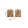 Light Orange Hand painted Wall Hooks with Brass Heart Accent-2 Hooks