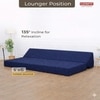 Coirfit Folding 3 Seater Double Fold Out Sofa Cum Bed in Dark Blue Colour