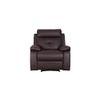 Ohio Leatherette One Seater Manual Recliner in Brown Colour