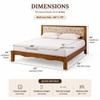 Averra Solid Wood Queen  Size Upholstered Bed Without Storage (Provincial Teak Finish, Golden Colour)