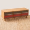 Kiko Secret Solid Wood Sideboard in Beige Colour