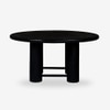 Elysianis Leewell Solid Wood 6 Seater Dining Table in Black Finish