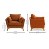Lorentz Boucle Fabric Lounge Chair in Orange Colour