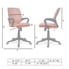 Diicea Mid Back Ergonomic Chair in Orange Colour