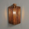 Trikona Brown Solid Wood Wall Lights