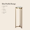 Midori Metal Drink Table in Gold Finish