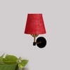 Devansh Metal Electric Wall Light in Black Colour with Maroon Shade Count of 1 Light