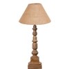 Devansh Beige Jute Table Lamp With  Wood Natural Base(10X10X21 Inches)-34