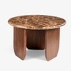 Circa Solid Wood Coffee Table Set of Two in Brown Colour