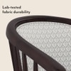 Bella Solid Wood Lounge Chair Finish Mahogany Grey Floral Azco Colour