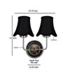 Devansh Dual Steel Metal  Wallmounted Lamp With Cotton Steel Metal  Shade