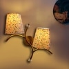 Devansh Metal Electric Wall Light in Gold Colour with Multi Shade Count of 2 Lights