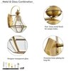 Giovanny Classic Brass and Glass Wall Light