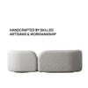 Lavishlounge Wood 3 Seater With Upholstery Non Storage Sofa In White Colour