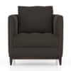 Florence Premium 1 Seater Fabric Sofa in Stone Grey Velvet Colour