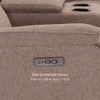 Silvana Two Seater Motorized Fabric Recliner in Taupe Beige Colour